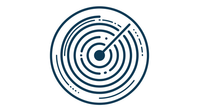 Radar screen icon, navigation, detection, technology, search, monitoring