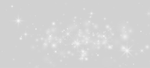 Fototapeta premium Bright white glitter dust sparkles with delicate luminous glow and natural floating motion. Tiny shimmering particles enhance the effect. Perfect for transparent vector.