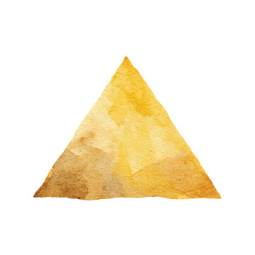 A single yellow triangle shape.