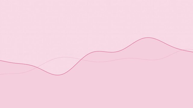 Pink financial line graph flowing over grid seamless loop market background