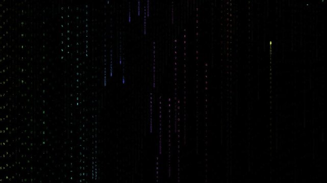 Dynamic Digital Rain: Evolving Matrix-Style Data Stream on Black
