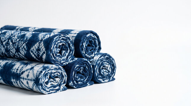 Traditional handcrafted japanese aizome indigo fabric displaying authentic Japanese artisan quality
