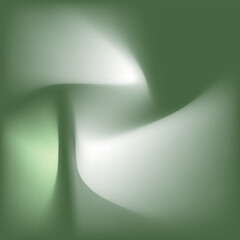 Abstract organic green and white fluid gradient background with smooth liquid waves © SarifinJahan