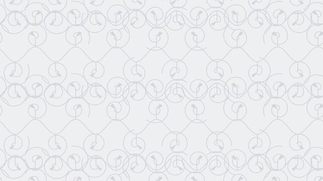 White karakusa japanese arabesque vine pattern scrolling seamless loop traditional background