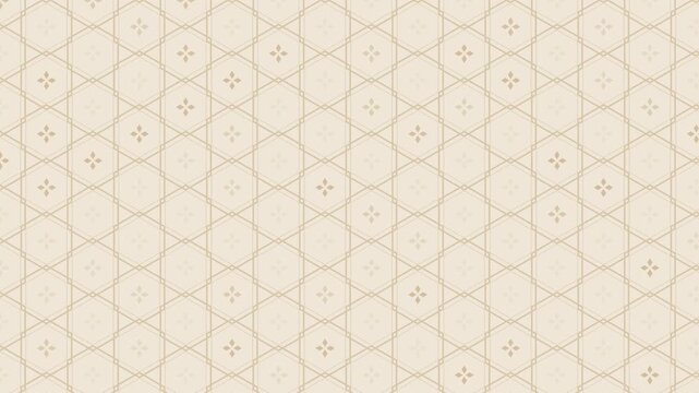 Beige kikkou japanese tortoise shell hexagon pattern seamless loop traditional background