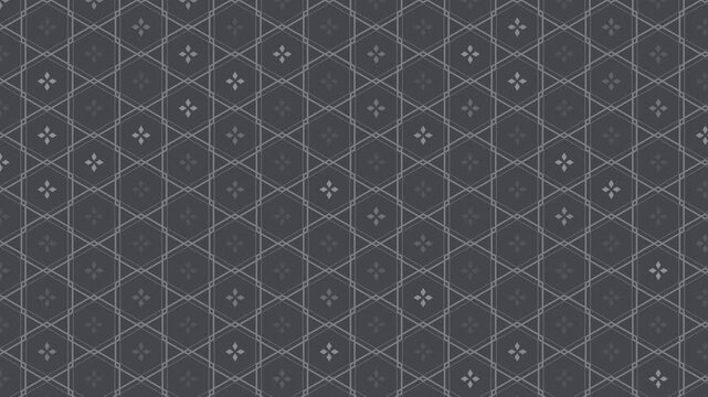 Gray kikkou japanese tortoise shell hexagon pattern seamless loop traditional background