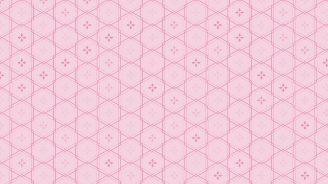 Pink kikkou japanese tortoise shell hexagon pattern seamless loop traditional background