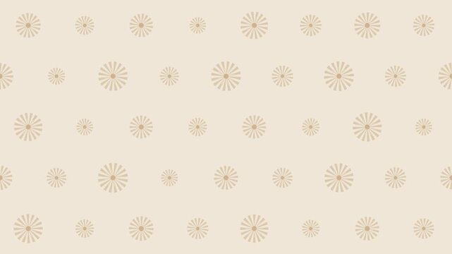 Beige kiku chrysanthemum japanese flower pattern blooming seamless loop background