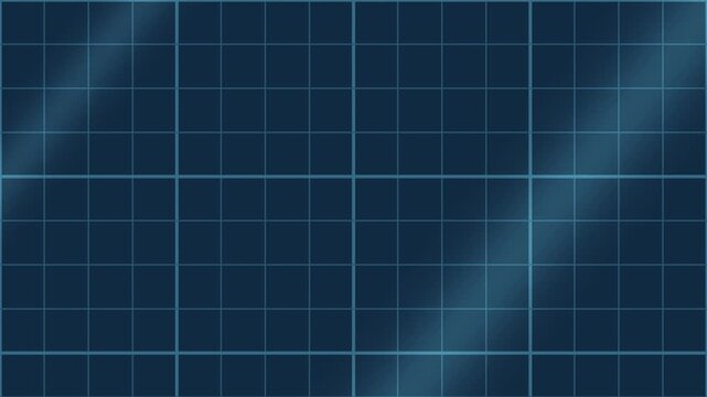 Blue japanese lattice grid with light sweeping seamless loop zen interior background