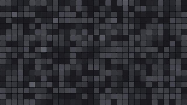 Black mosaic tiles gently shifting brightness seamless loop broadcast background
