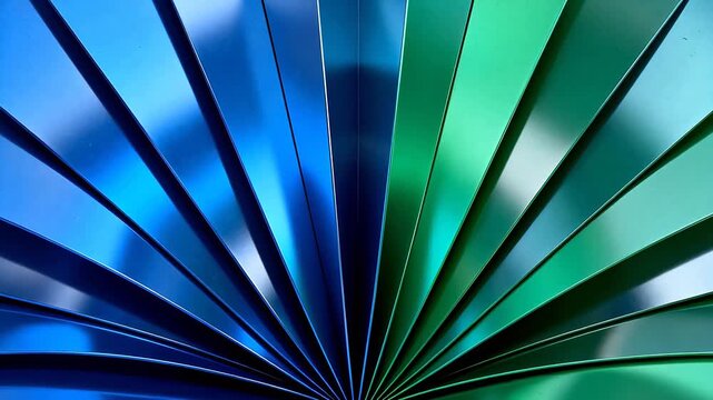 Colorful geometric pattern with blue and green