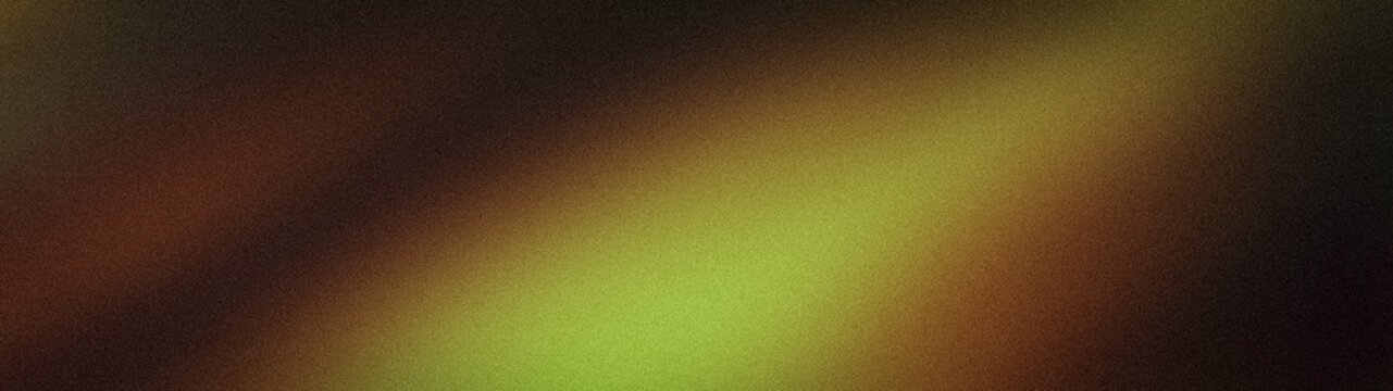 Abstract dark brown green grainy blurred background with gradien