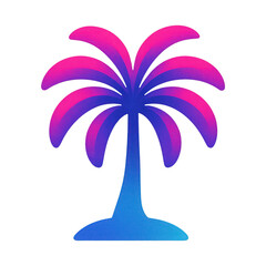 Obraz premium PNG Vibrant gradient palm tree