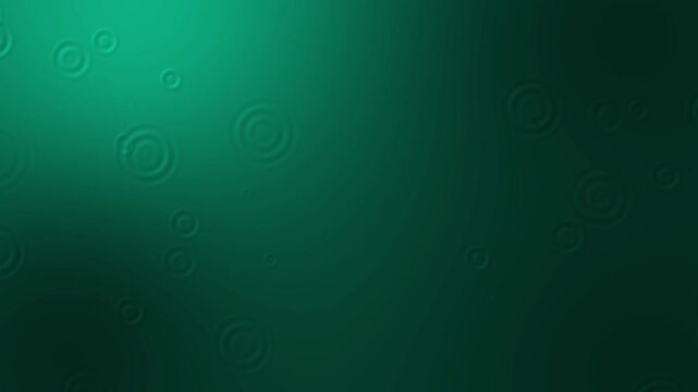Water ripple abstract dark green background 4K animation video with rain effect. Abstract dark green water ripple background 4K animation video loop for commercial use.