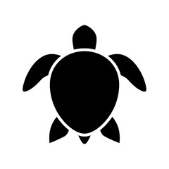 Sea turtle top view flippers solid black vector icon © thegreenpixel