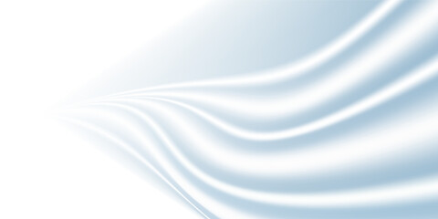 Naklejka premium A modern abstract background featuring smooth flowing blue waves with a soft gradient and glossy light effect on a clean white backdrop