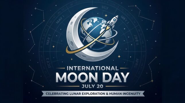 International moon day celebration poster design