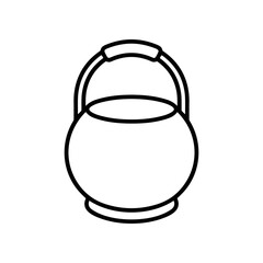 Simple line drawing of a jug. © gadis
