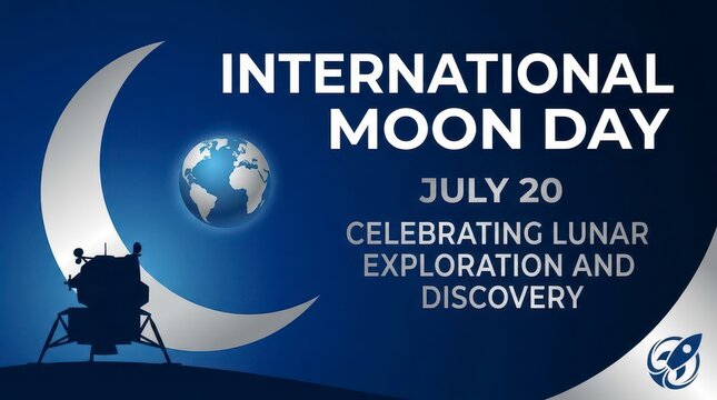 International moon day celebration poster design