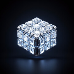 Fototapeta premium Diamond Cube Jewelry Design