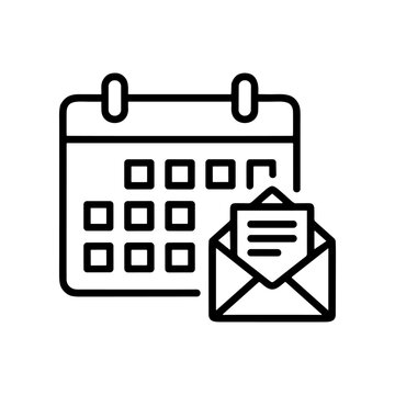 Email Calendar Icon Notification Schedule.