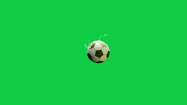 spark burst soccer orb lifting right, rotating, firing arcs, powering rings, background transparent