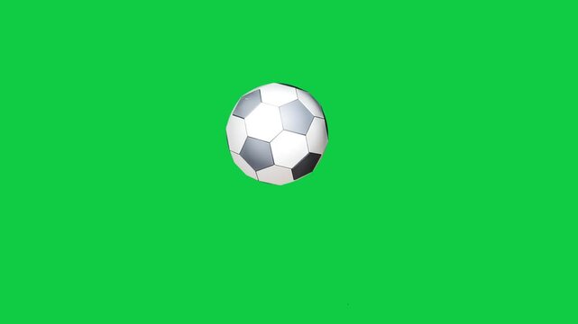 Ring revealing 3D soccer ball bursting, sparks flying, rotating, settling on transparent background