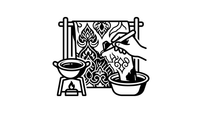 Traditional Batik Art Creation Process.