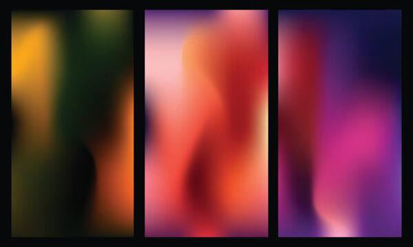 premium abstract background collection featuring luminous crescent spheres, smooth gradient transitions, and atmospheric lighting in blue, teal, emerald, orange, purple, and black tones. professionall