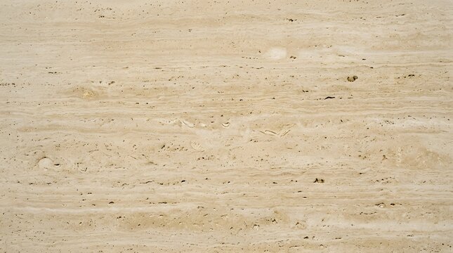 Natural Travertine Stone Texture Background Showing Beige Porous Surface Details