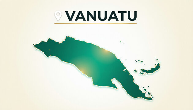 Vanuatu Political Map with Provincial Boundaries Premium 3D Vector Illustration