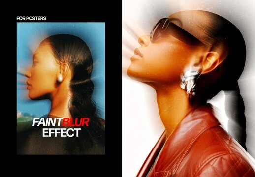 Vertical Faint Blur Effect For Poster And Print Design