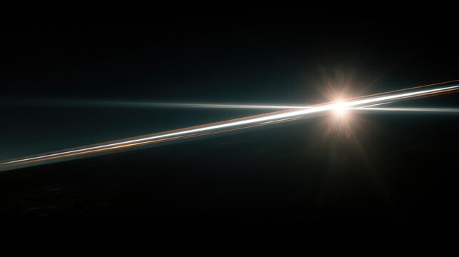 Light streaks on black background