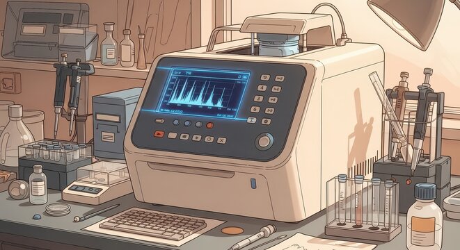 Advanced PCR Machine Operating in a Modern Laboratory Setting