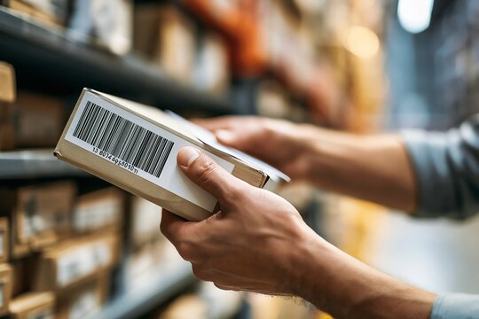 Traceability and product quality control with tracking tiny person concept. Source supply chain logistics verification and monitoring ability for ethical and transparent business vector illustration.