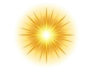 Fototapeta premium Golden starburst explosion with radiant glow isolated vector illustration for design projects