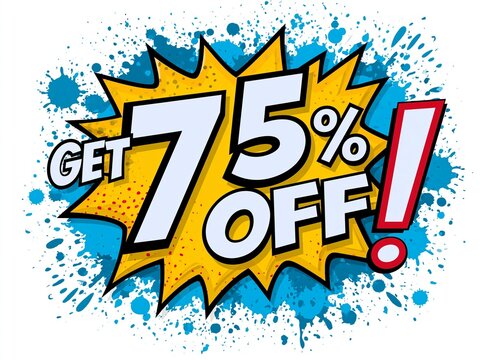 75% OFF Sale tag. 75% Discount Offer.
Discount Promotion. Big sale collection for
banners, labels, posters. Discount offer
price. Vector illustration. Special offer 75%
off label or price tag.
