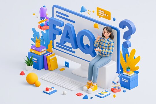 Exclamations and Question Marks. FAQ concept. Online Support center. Ask Questions and receive Answers. Online Support center. Frequently Asked Questions. 3D Web Vector Illustrations. Interface design