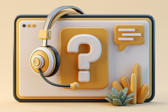 Exclamations and Question Marks. FAQ concept. Online Support center. Ask Questions and receive Answers. Online Support center. Frequently Asked Questions. 3D Web Vector Illustrations. Interface design