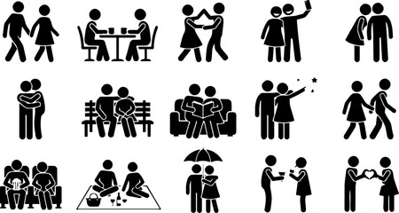 Obraz premium Couples Engaging in Various Social Activities Together