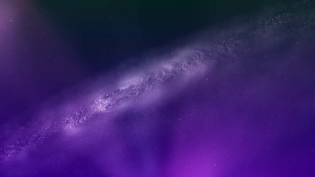 Background with moving white particles, space style background