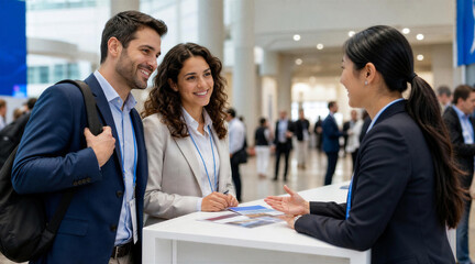 Fototapeta premium Business professionals networking at conference event