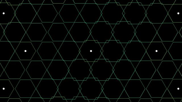 Pulsing Data Hex Grid Hexagonal Honeycomb Tech Motion Graphic