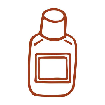 Cute hand drawn portable hand sanitizer spray bottle doodle