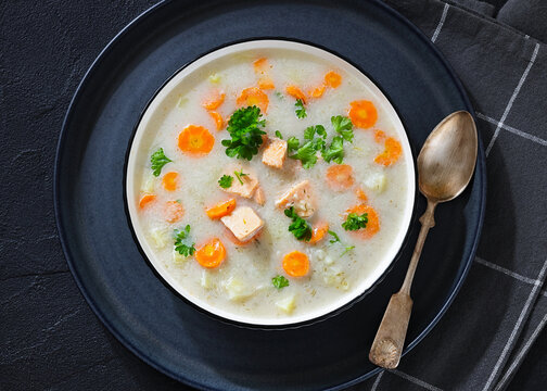 Premium Atlantic Salmon Soup Creamy Chowder Style