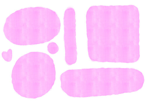 Pink backgrounds and frames for design on a transparent background