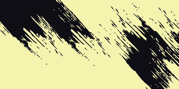 Yellow stroke of paint isolated on transparent background