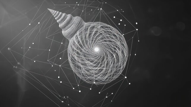 Abstract spiral shell design