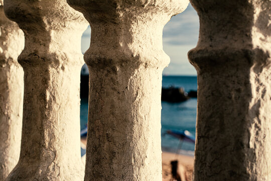 Detail of the balustrade on the beach promenade