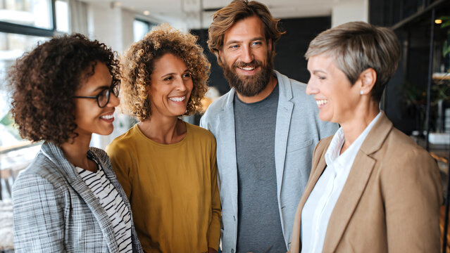 Smiling couple reviewing home purchase documents with a professional real estate agent during a modern apartment viewing, discussing contracts, property details, and buying decisions.